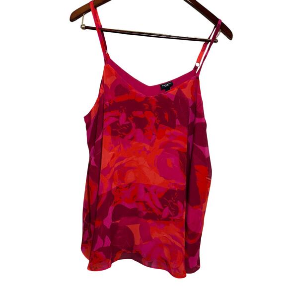 Torrid Babydoll Floral Watercolor Pink Tank Top Pink Size 1 1X Romantic - Picture 1 of 7